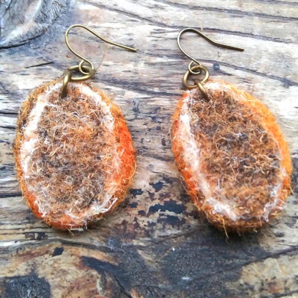 'Fuzz' Handmade Wool Earrings